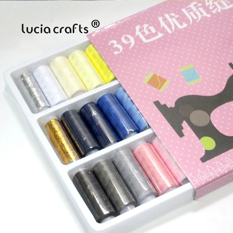 Lucia crafts 24/39 цвета катушки Полиэстер швейные нитки пряжа ручная вышивка нить для