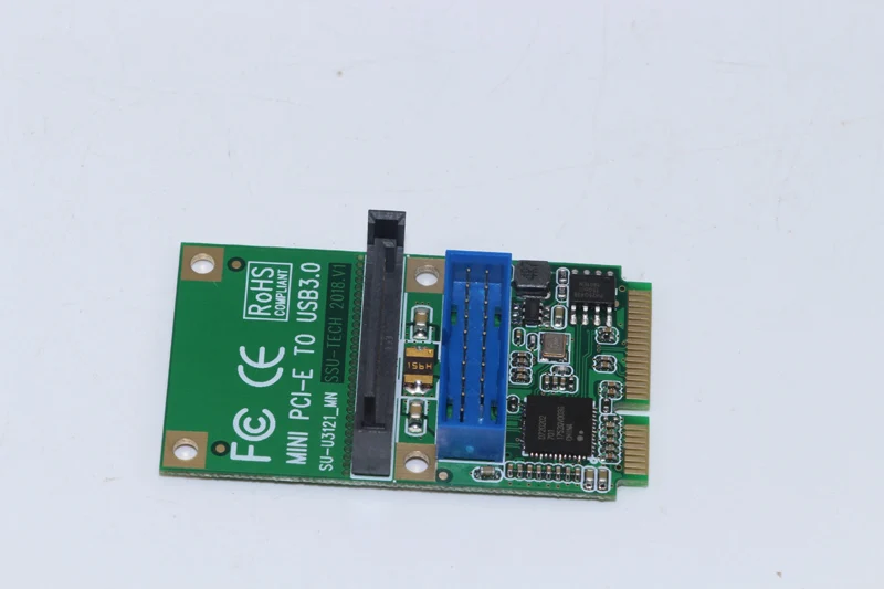 Mini PCIE USB Card MINI PCI-Express to USB3.0 Adapter 19Pin Header 5Gb SATA Power Half High Full Suitable for PC | Компьютеры и офис