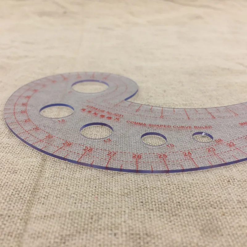 Швейные инструменты из мягкого пластика Форма запятой кривая линейка