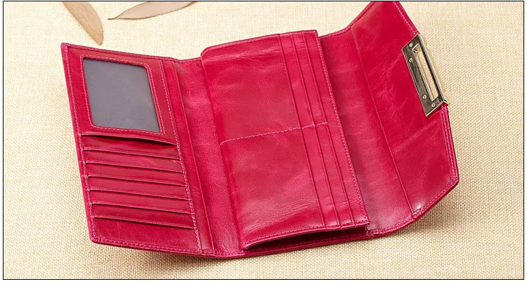 Женский кошелек из натуральной кожи черный синий светло коричневый фиолетовый