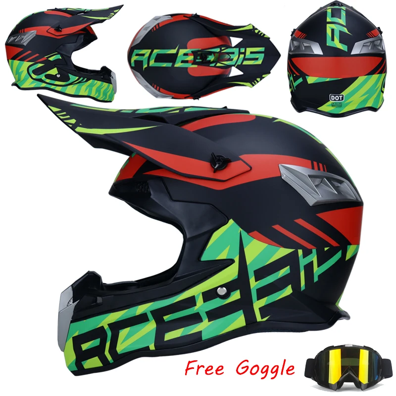 Мотоциклетный шлем для езды по бездорожью сертифицированный в горошек|Шлемы| |