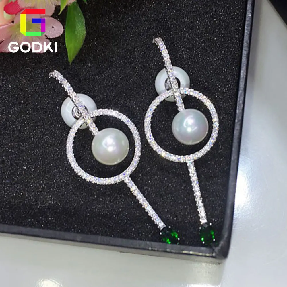 GODKI искусственный жемчуг кубический цирконий для женщин | Украшения и аксессуары
