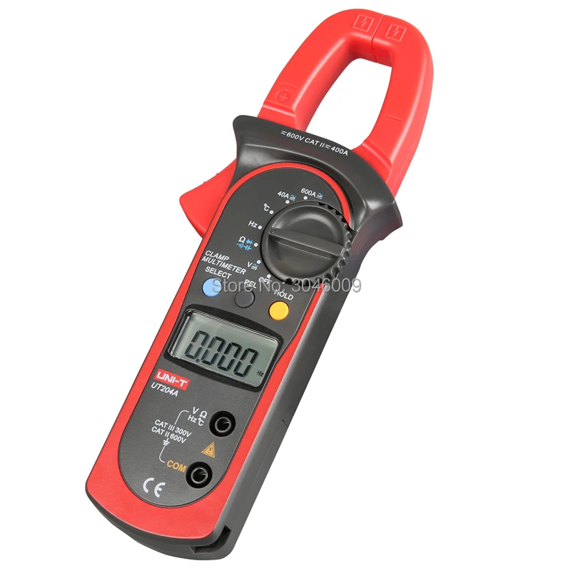 UNI T UT204A 600A AC DC Цифровой клещи мультиметр сопротивление/Емкость/Частотный Тест