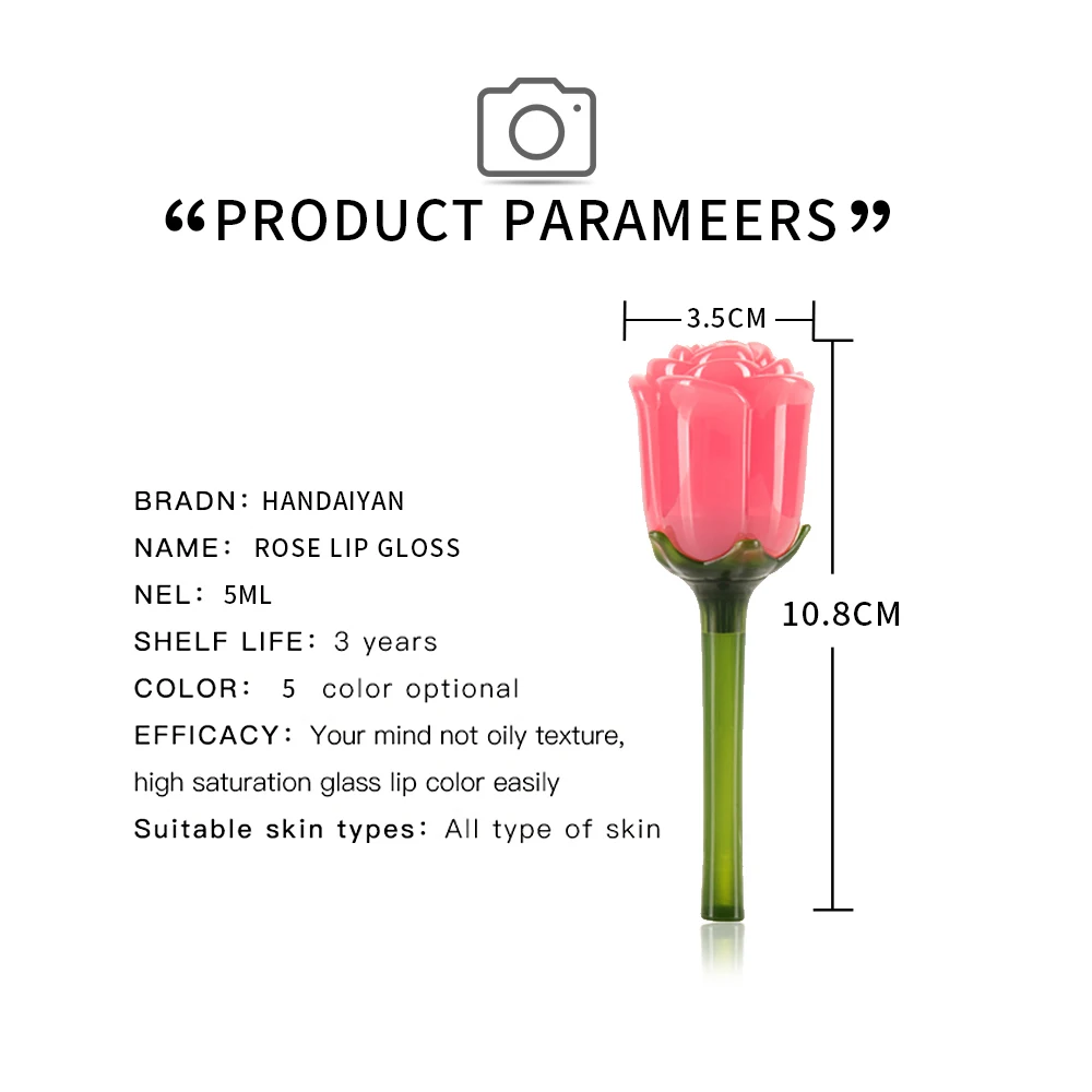 Жидкая помада блеск для губ зеркальный водостойкий 6 цветов цветочный оттенок
