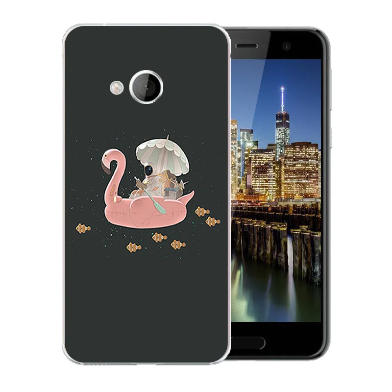 For HTC U Play Alpine 5.2 inch Soft Silicone Phone Case Clear Funda Flamingos Pattern Skin Matte Protection for Cover |