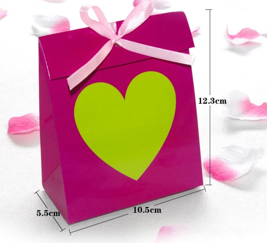 CLASSIC big size colorful heart design wedding/marriage party favor candy box dragee caixa de doces festa bomboniere 50PCS | Дом и сад