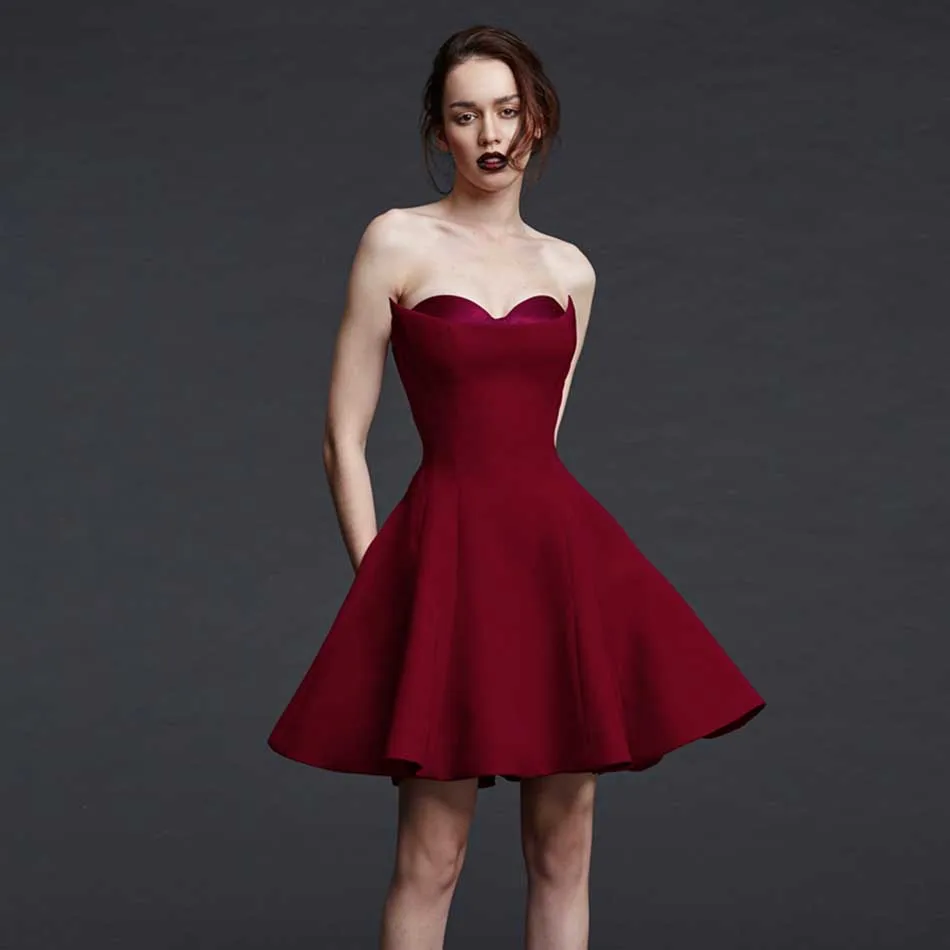 Летние платья знаменитостей женские 2020 Новые Элегантные красные без рукавов