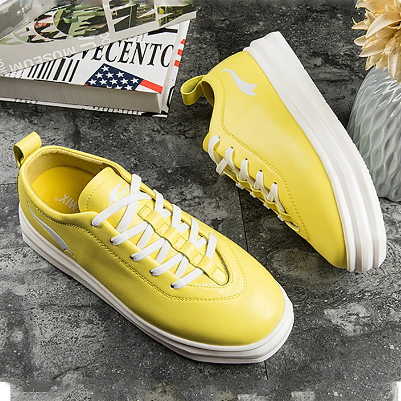 ONEMIX Women Shoes Platform Flats High Top Shoes Pu Leather Light Female Shoes for Outdoor Walking Sneakers White Casual Shoes