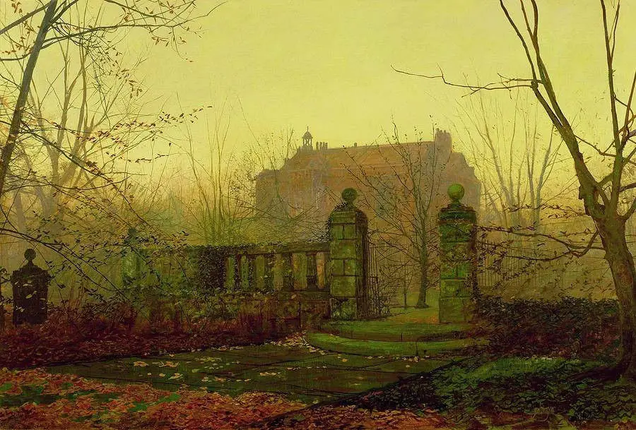 Goedkoop Mooie Landschap Art Olieverfschilderij Voor Home Decor Boer Yard In Herfst Zonsondergang Door John Atkinson Muur Schilderen