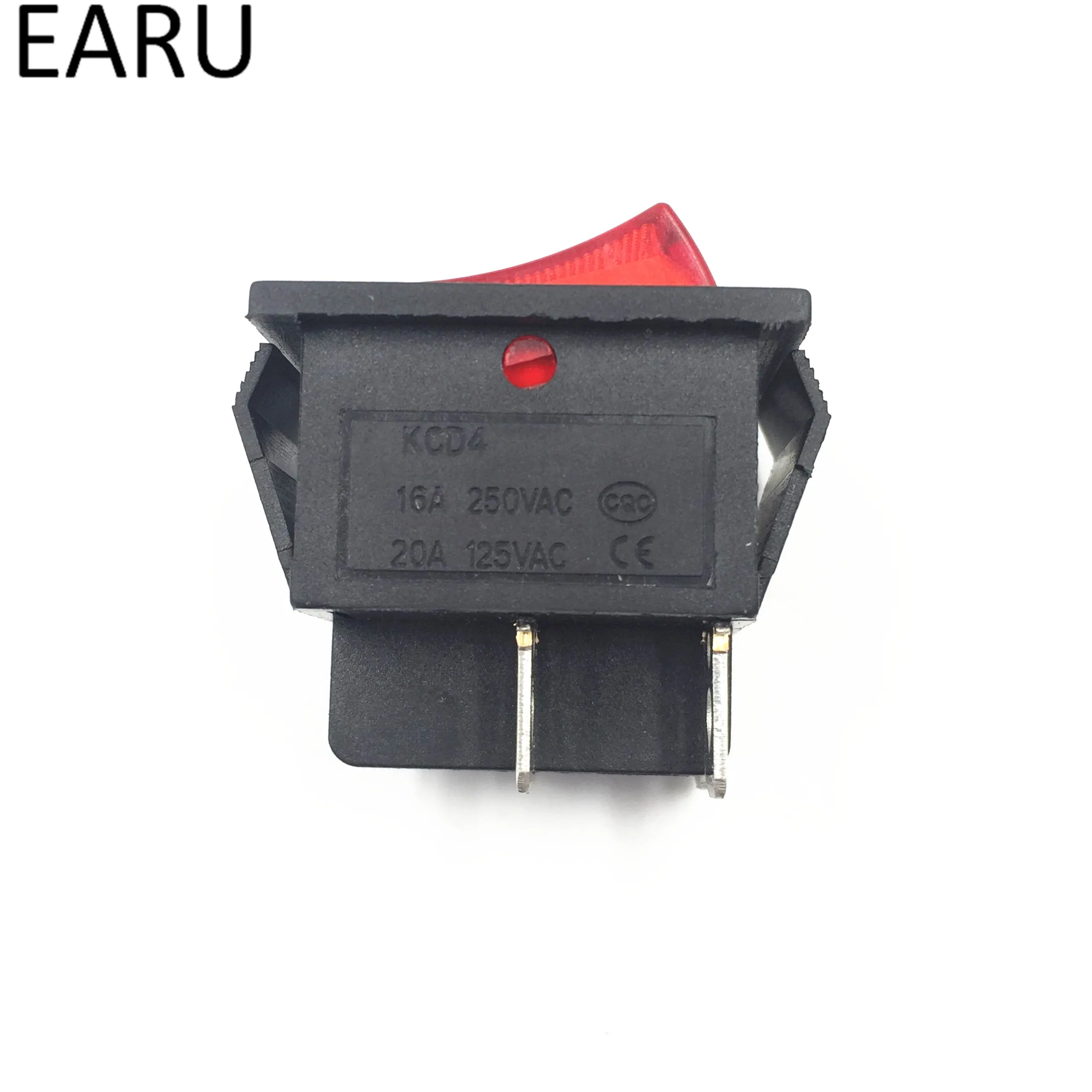 Фиксация кулисный переключатель питания I/O 4 контакта с светильник 16A 250VAC 20A 125VAC KCD4 DPST красный желтый зеленый синий черный лодка