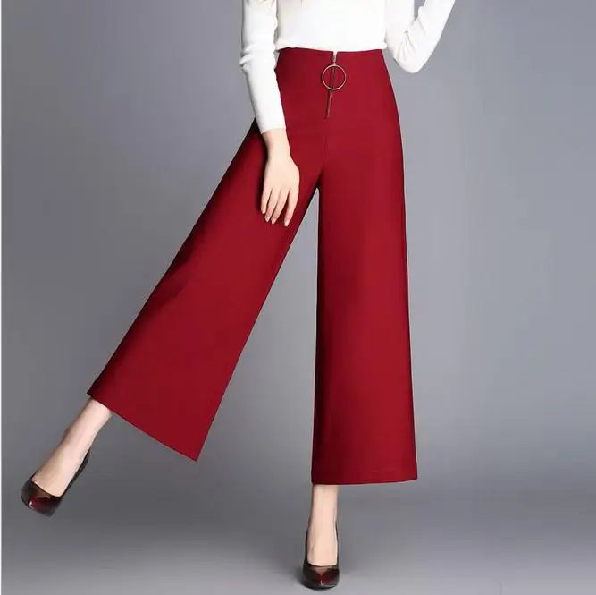 Фото Spring and autumn high waist culottes pants winter fashion wide-leg bigfoot wide leg ankle length trousers Женская одежда Spring and autumn high waist culottes pants winter fashion wide-leg bigfoot wide leg ankle length trousers Женская одежда