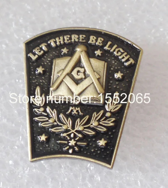 Оптовая продажа 1 &quotлатунный материал пусть там будет свет Мейсон Лодж масонский