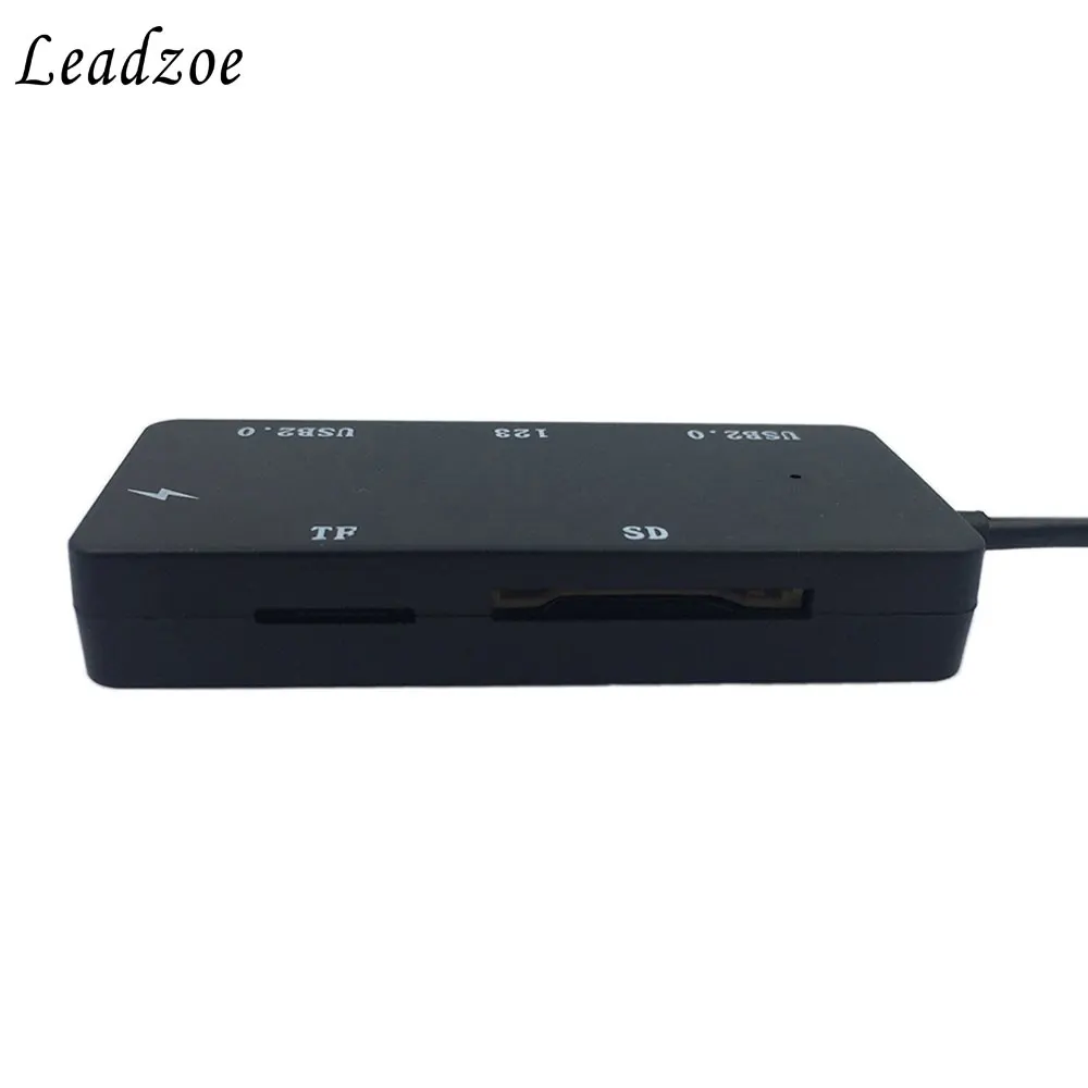 Leadzoe Micro USB OTG зарядный концентратор SD TF кард-ридер Кабель-адаптер с переключателем