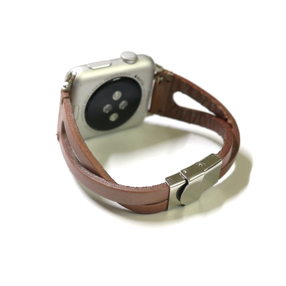 Хит Etsy ретро браслет для Apple Watch 38 мм 40 мм Серия 1 2 3 4 яловая кожа для iWatch ремешок 42 мм 44 мм натуральная кожа
