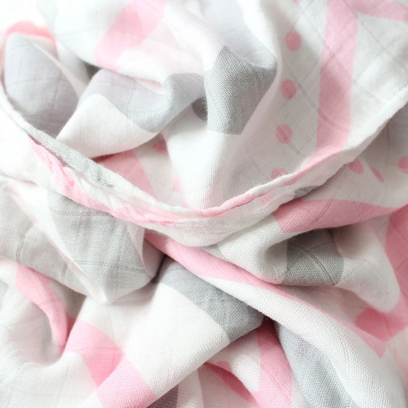 Двухслойные марлевые бамбуковые хлопковые муслиновые пеленки детские 120x120 см