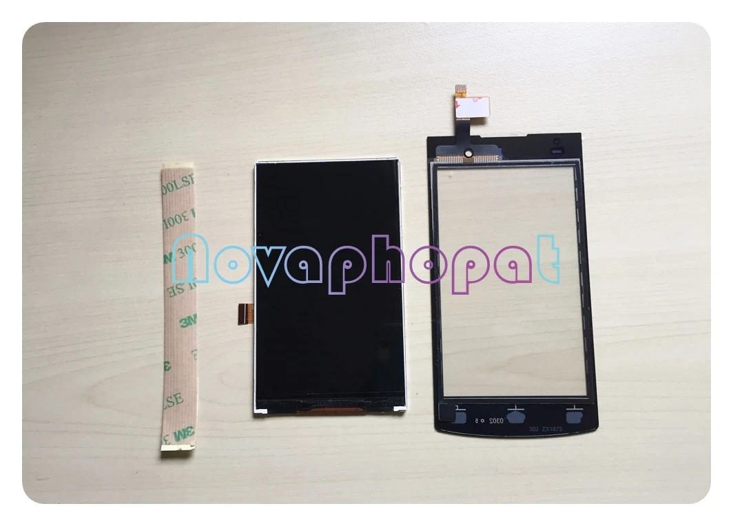 Novaphopat Черный сенсорный экран для Philips S308 сенсор ЖК дисплей Замена экрана +