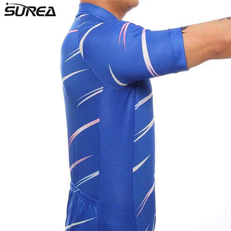 2018 Человек Лето Велоспорт трикотаж Велосипедная форма Racing Джерсе для