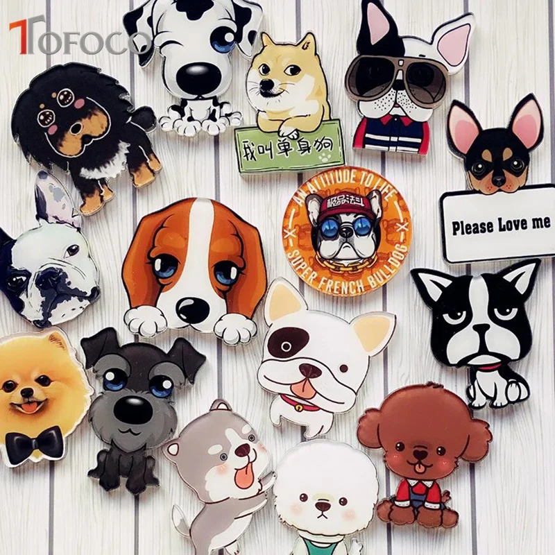 Женская акриловая брошь Meetcute 15 шт./компл. в виде мультяшного питомца для платья