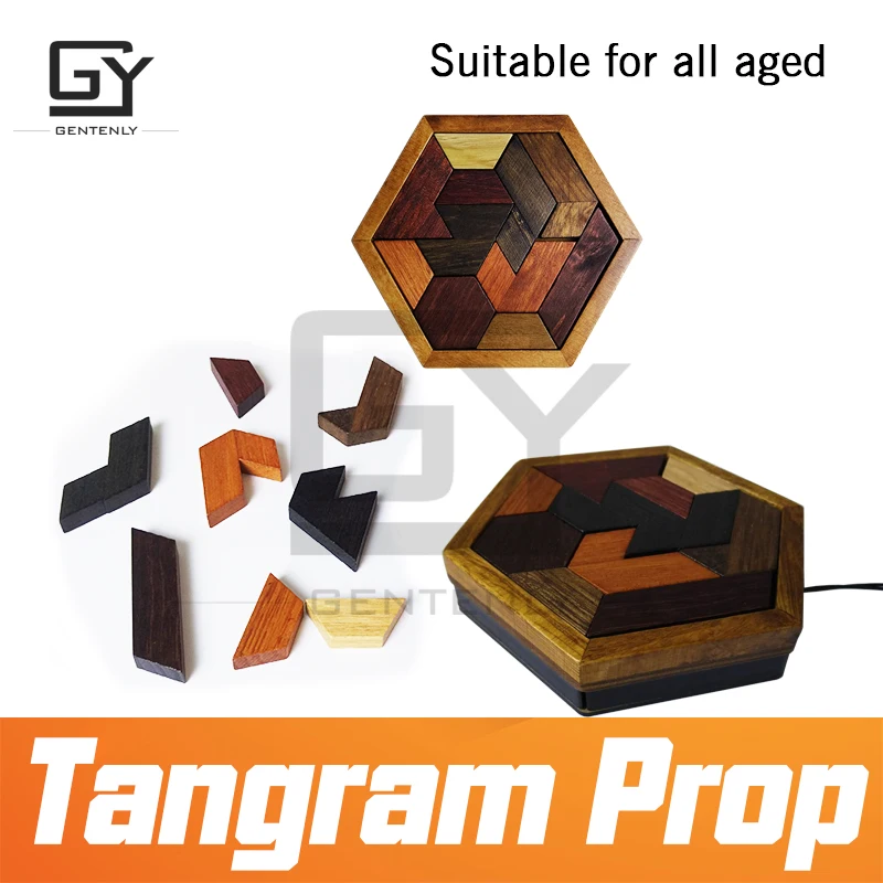 Реквизит для комнаты спасения Tangram реквизит реальной жизни игра Пазлы