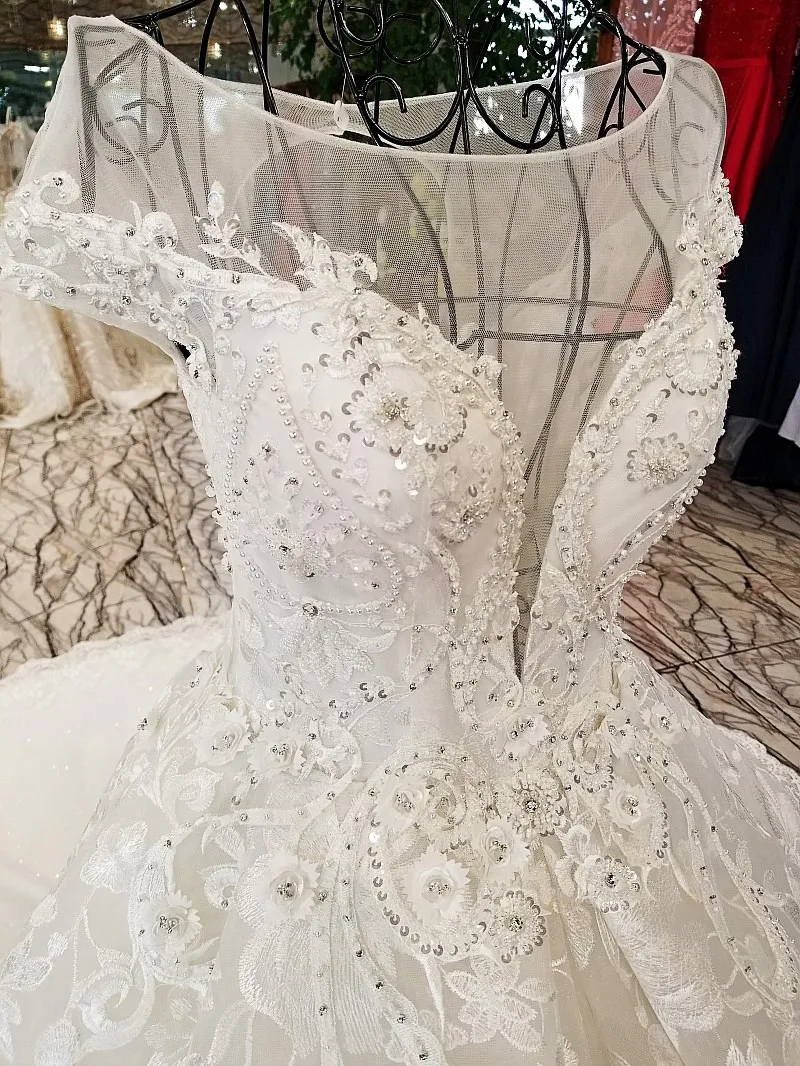 LS55410 свадебный халатIvory кружева свадебное платье крышка рукава зашнуровать назад