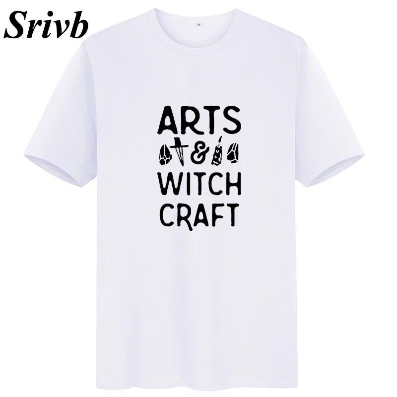 Женская футболка с круглым вырезом Srivb Arts Witch Craft летняя хлопчатобумажная женская