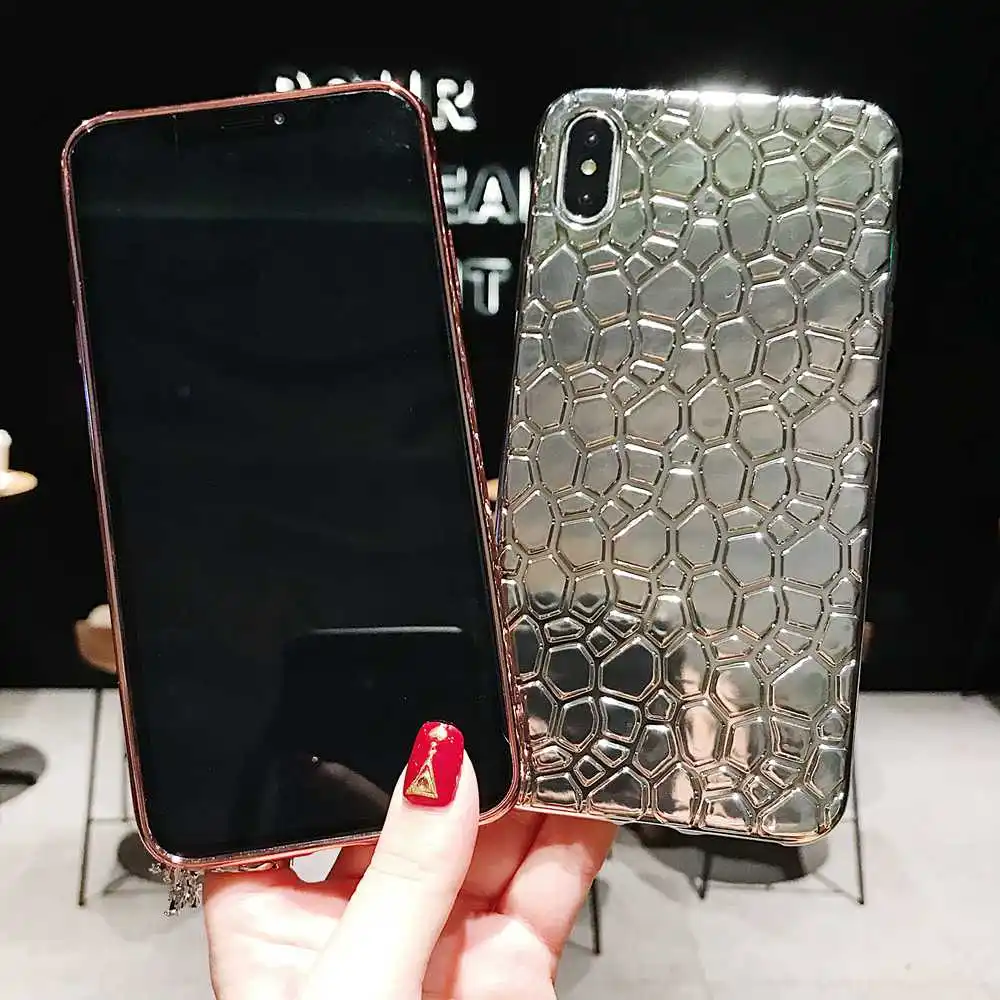 Crocodile pattern crack Back For iphone 6 6S 7 8 Plus Case Cover Anti-Slip Soft TPU Silicon XR X XS MAX Cases Capa |