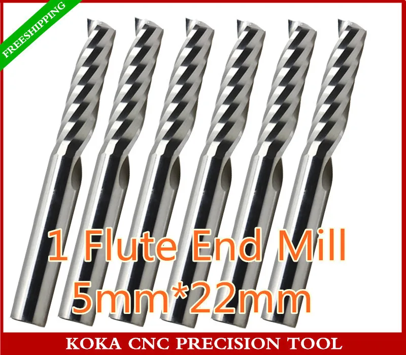 Фреза твердосплавная ЧПУ Концевая фреза 5 мм * 22 с 1 канавкой для МДФ ПВХ акрила