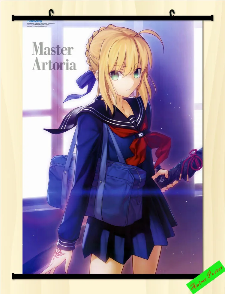 SABER FATE настенная прокрутка печатная картина домашний декор японский мультфильм