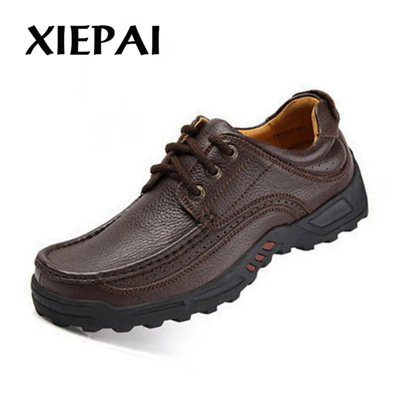 2019 Black Brown Oxfords Men Brand Leather Shoes Size 38-44 Casual Style Man Leisure Lace-up | Обувь