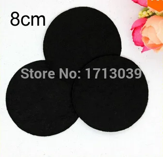 Черный цвет высокое качество 8 см большие круги Войлочные подкладки для цветов