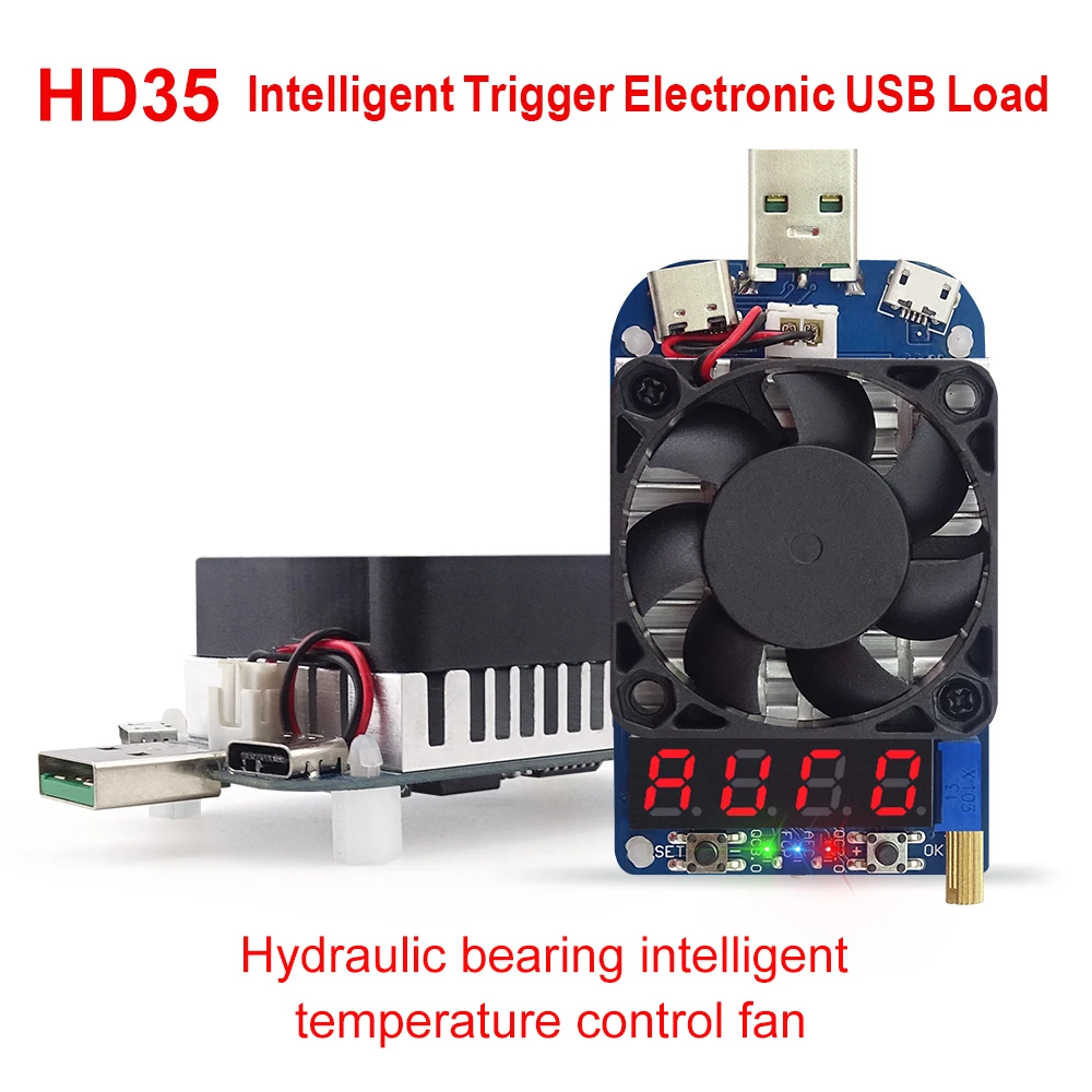 HD25/HD35 триггер QC2.0 QC3.0 Интеллектуальный USB DC электронный нагрузка ток напряжение