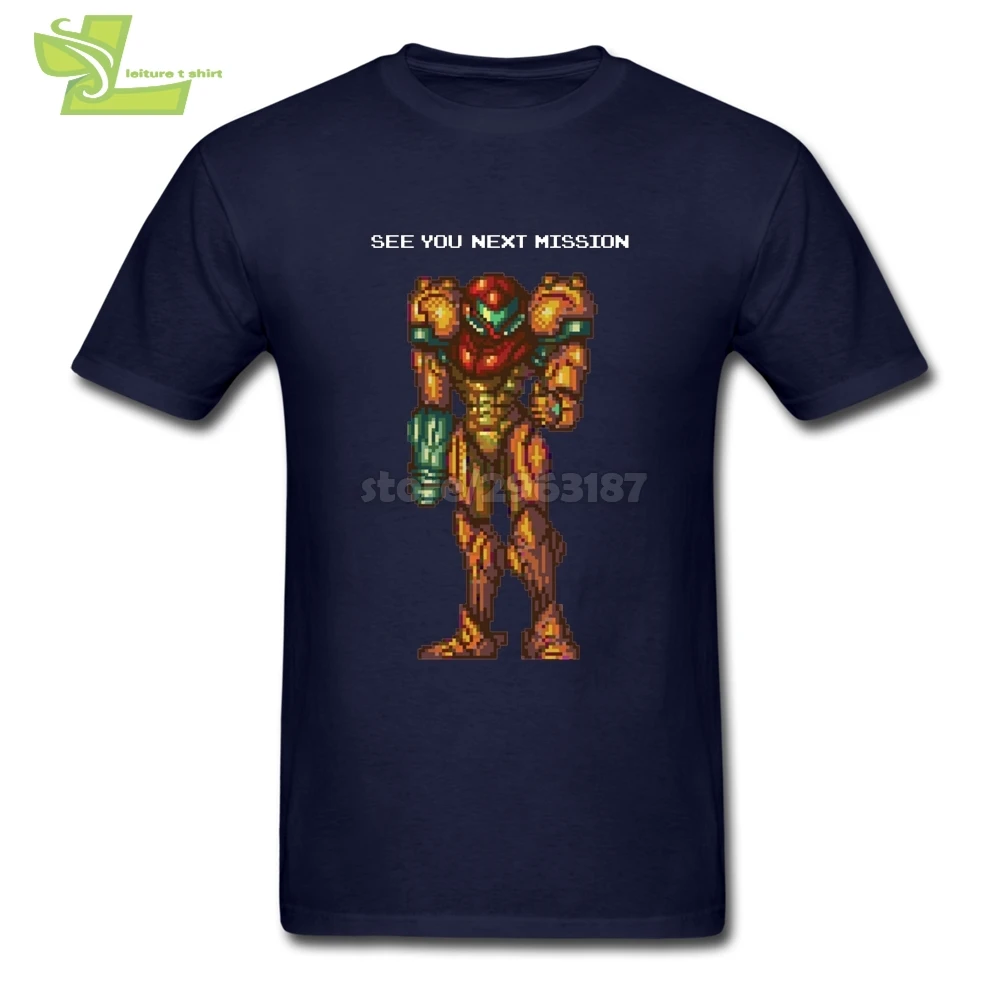 Дизайнерские футболки See You Super Metroid Мужская футболка с круглым вырезом и коротким