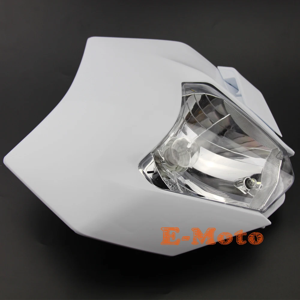 Белый головсветильник фонарь Головной обтекатель MX внедорожный велосипед