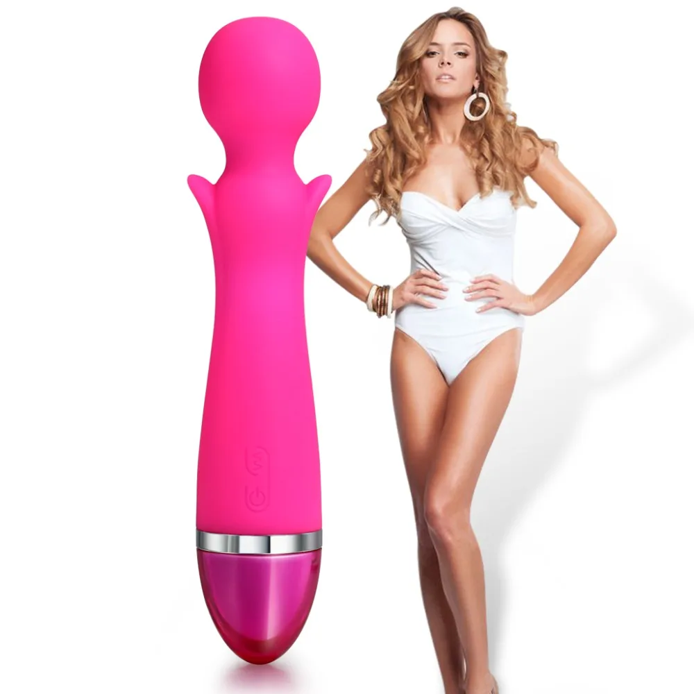 12 Скоростей нагрева вибратор вращения толкающий фаллоимитатор AV Волшебная