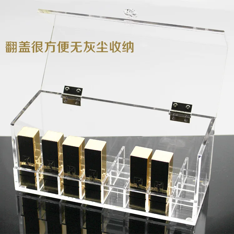 24pcs Grid Desk Top Cosmetics Storage Box Holder Lipstick Container Makeup Organizer with Cover Nail Display Rack Thicken | Дом и сад