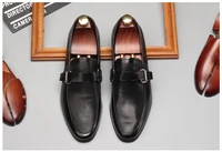 hot sale men round toes genuine leather slip on breathable loafers men hollow out england style black lazy shoes free shipping