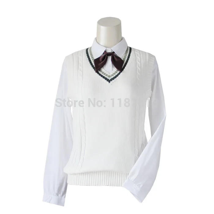 

women Green tea / brown color collar V-neck cotton vest