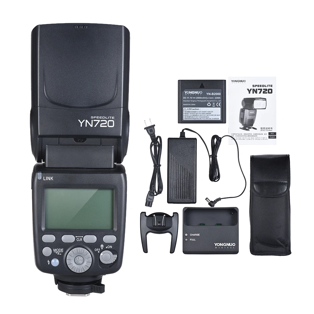 

YONGNUO YN720 Вспышка Speedlite Беспроводная вспышка Master Slave Speedlite GN60 ЖК-дисплей литиевая батарея для камеры Canon Nikon DSLR