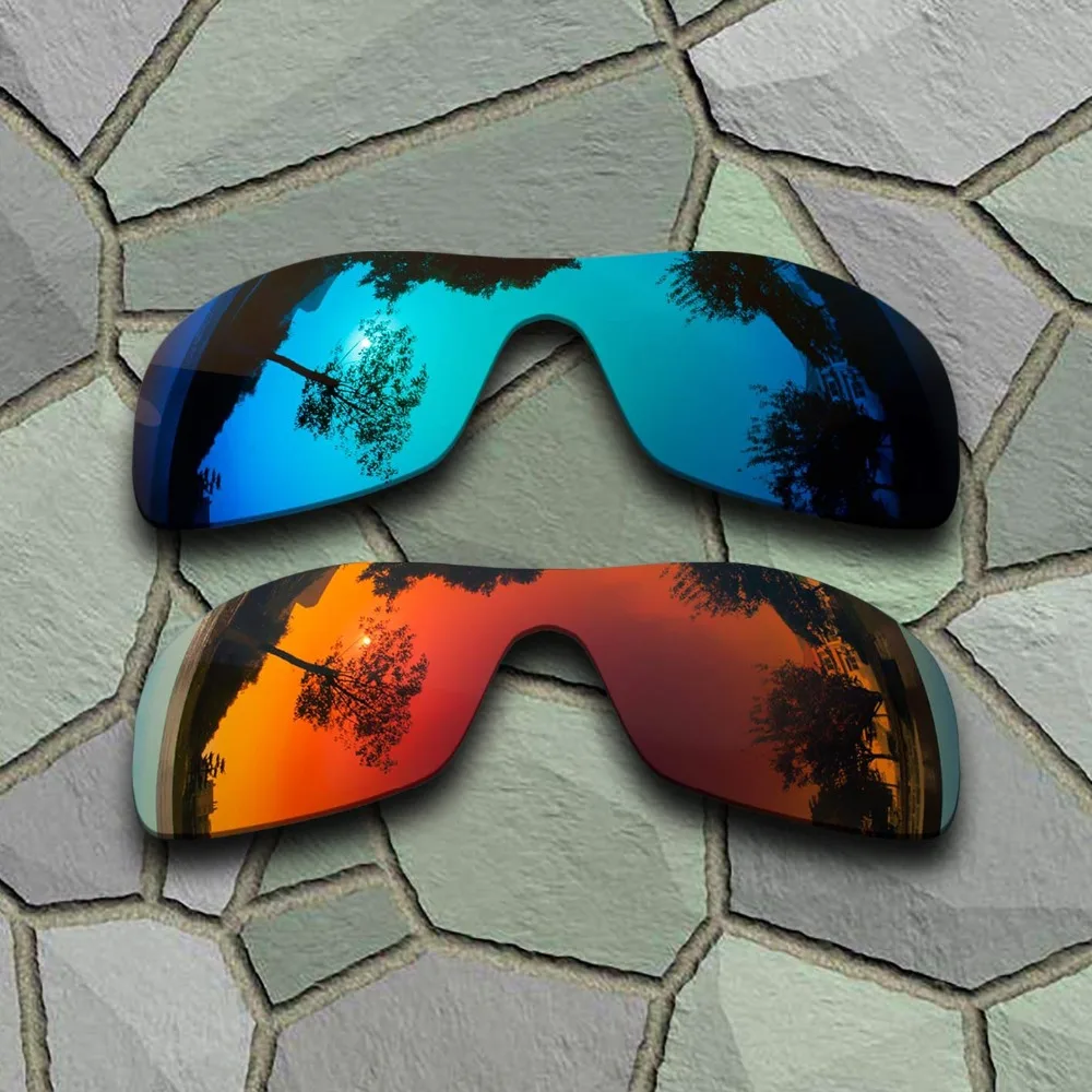 Сменные поляризованные солнцезащитные очки для Oakley Antix небесно-голубые и красные