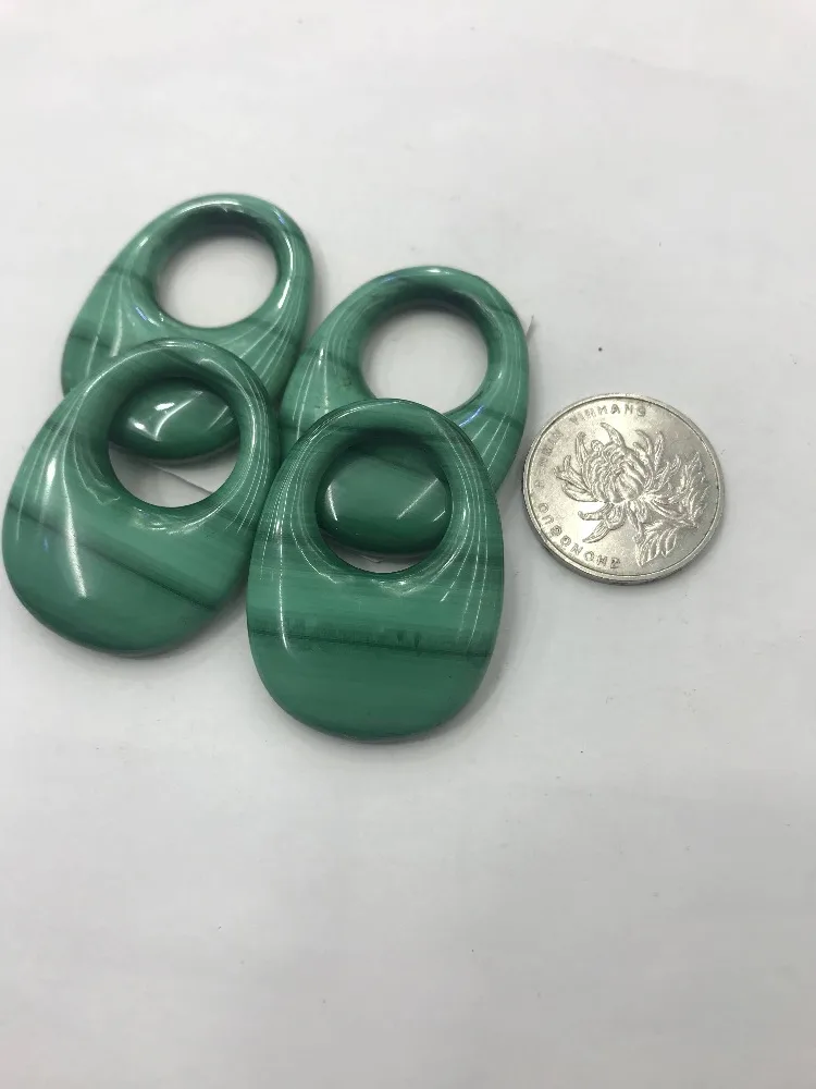 2 шт./лот натуральное кольцо АГОГО в форме малхитов кулон камень ювелирные