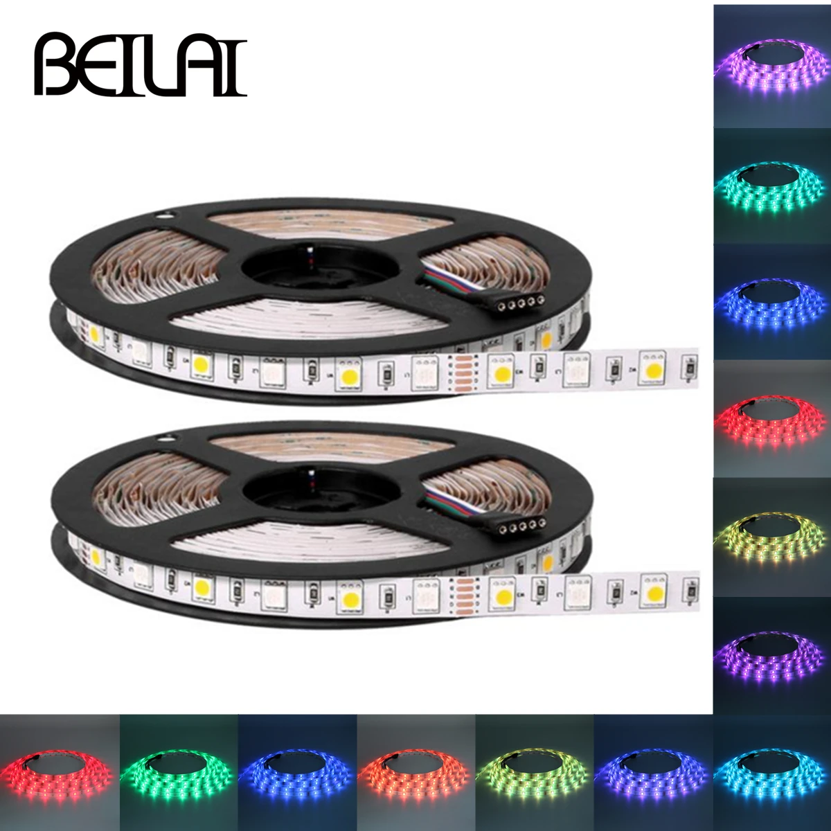 1 рулон/5 м Светодиодная лента светильник RGB RGBW RGBWW 5050 SMD DC12V 60 Светодиодный s/M IP20/IP65