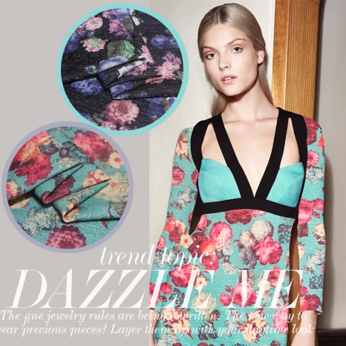 

Dyed jacquard fabric printing fashion fabric crisp jacquard dress fabric wholesale jacquard cloth coat polyester fabric material