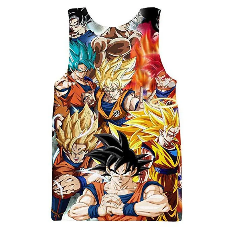 Dragon Ball майка мужская летняя майка без рукавов косплей одежда Сон Гоку Вегета топы майки уличная майка