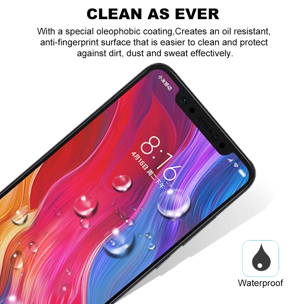 2 шт. Защита экрана для Xiaomi mi max 3 8 mi8 Lite Pocophone F1 Защитное стекло телефона Redmi Note 7 5 6a 6x