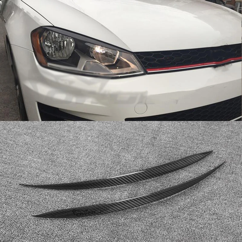 100% задний углеродного волокна фары Брови Веки для Volkswagen VW Golf 7 MK7 GTI 2014-2016 передние