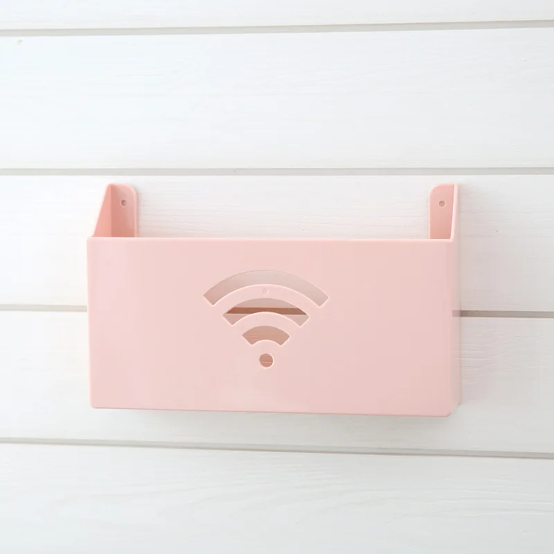 Многофункциональная полка беспроводная Wifi коробка маршрутизатора ПВХ настенная полка висячая штепсельная доска кронштейн коробка для хранения Ящики улыбка кошка шаблон