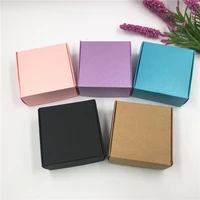 creative 100pcs colorful paper gift packing box various aircraft blank cardboard jewelry accessories storage box