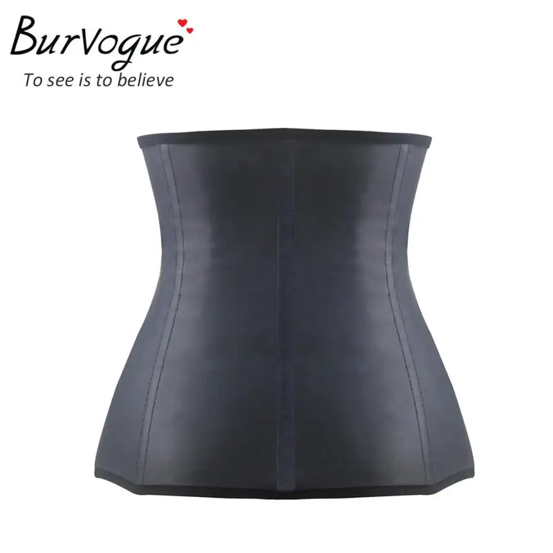 Женский латексный корсет Burvogue черный утягивающий на молнии с 3 корсетами под