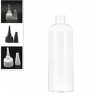 Пустая пластиковая бутылка 300 мл, прозрачная ПЭТ-бутылка с прозрачнойбелойчерной поворотной верхней крышкой с заостренным горлом и верхней крышкой