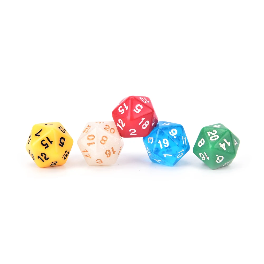 20 сторонние цифровые кубики с цифрами 1 для Rpg красочные D20 Набор кубиков|Кубики| |